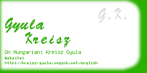 gyula kreisz business card